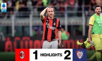 El AC Milan perdió 1-2 en casa ante el Cagliari Calcio.