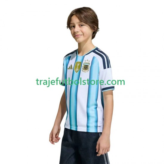 Camiseta 1ª Argentina Niño Copa Mundial 2026 Manga Corta