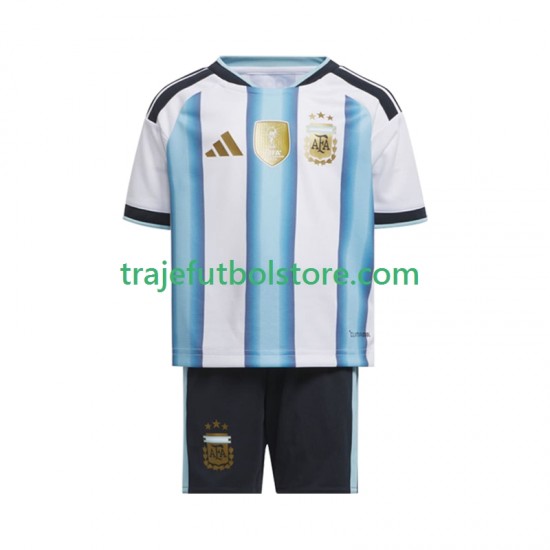 Camiseta 1ª Argentina Niño Copa Mundial 2026 Manga Corta