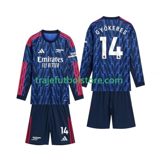 Camiseta 2ª Arsenal Gyokeres 14 Niño 2025-2026 ML