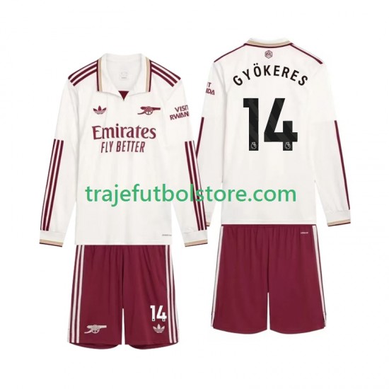 Camiseta 3ª Arsenal Gyokeres 14 Niño 2025-2026 ML