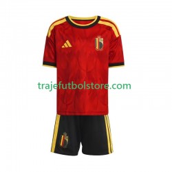 Camiseta 1ª Bélgica Niño Copa Mundial 2026 Manga Corta