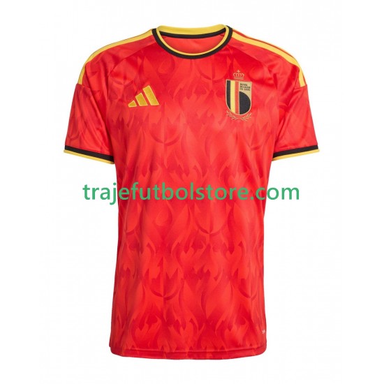 Camiseta 1ª Bélgica Hombre Copa Mundial 2026 Manga Corta