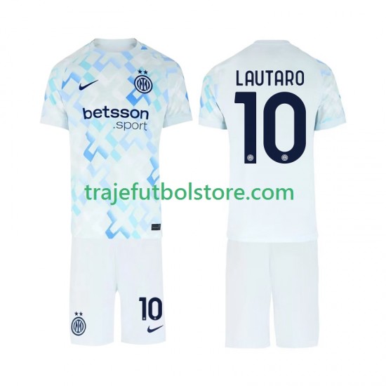 Camiseta 2ª Inter Milan Lautaro Martinez 10 Niño 2025-2026 Manga Corta