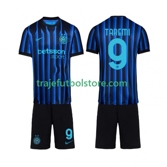 Camiseta 1ª Inter Milan Marcus Thuram 9 Niño 2025-2026 Manga Corta