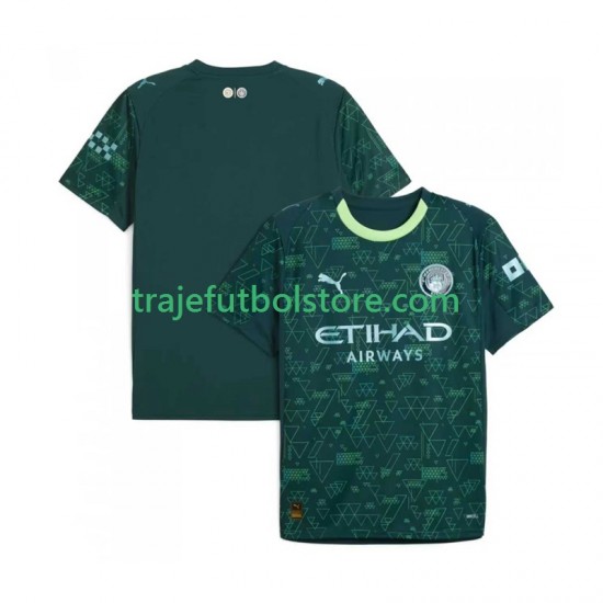 Camiseta 4ª Manchester City Hombre 2025-2026 Manga Corta