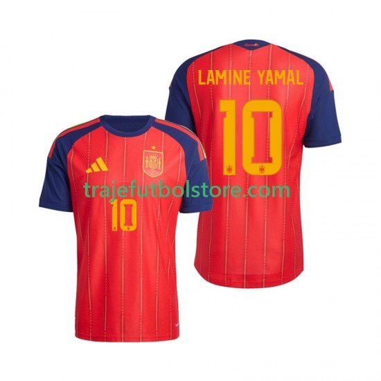 Camiseta 1ª España Lamine Yamal 10 Hombre Copa Mundial 2026 Manga Corta