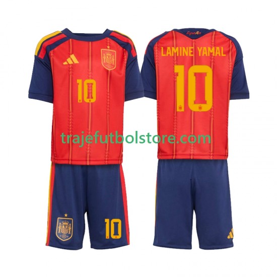 Camiseta 1ª España Lamine Yamal 10 Niño Copa Mundial 2026 Manga Corta