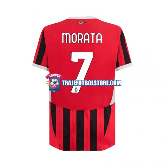 Camiseta 1ª AC Milan Alvaro Morata 7 Hombre 2024-2025 Manga Corta