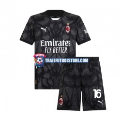 Camiseta 1ª AC Milan Mike Maignan 16 Portero Niño 2024-2025 Manga Corta