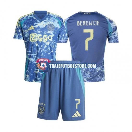 Camiseta 2ª AFC Ajax Steven Bergwijn 7 Niño 2024-2025 Manga Corta