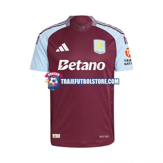 Camiseta 1ª Aston Villa Hombre 2024-2025 Manga Corta