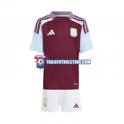 Camiseta 1ª Aston Villa Niño 2024-2025 Manga Corta