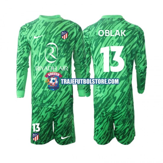 Camiseta 2ª Atlético Madrid Jan Oblak 13 Portero Niño 2024-2025 ML