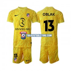 Camiseta 3ª Atlético Madrid Jan Oblak 13 Portero Niño 2024-2025 Manga Corta