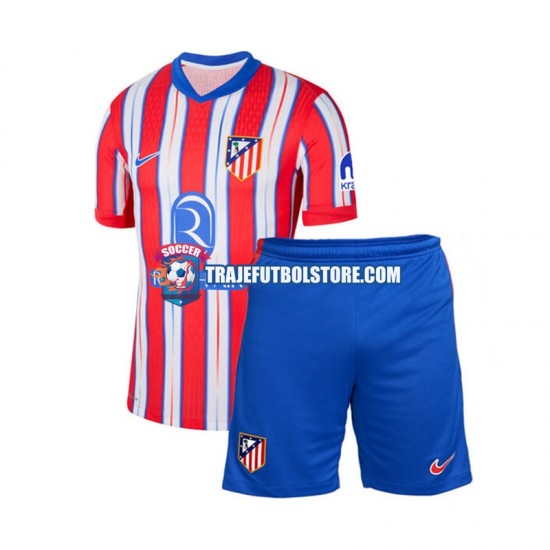 Camiseta 1ª Atlético Madrid Niño 2024-2025 Manga Corta
