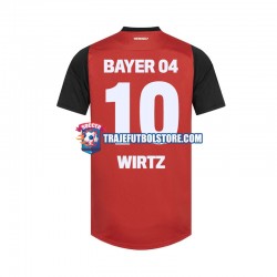 Camiseta 1ª Bayer 04 Leverkusen Florian Wirtz 10 Hombre 2024-2025 Manga Corta