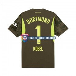 Camiseta 2ª Borussia Dortmund Gregor Kobel 1 Portero Hombre 2024-2025 Manga Corta