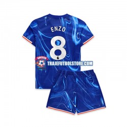 Camiseta 1ª Chelsea Enzo 8 Niño 2024-2025 Manga Corta