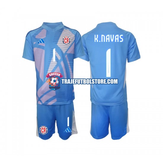 Camiseta 1ª Costa Rica Keylor Navas 1 Portero Niño 2024 Manga Corta
