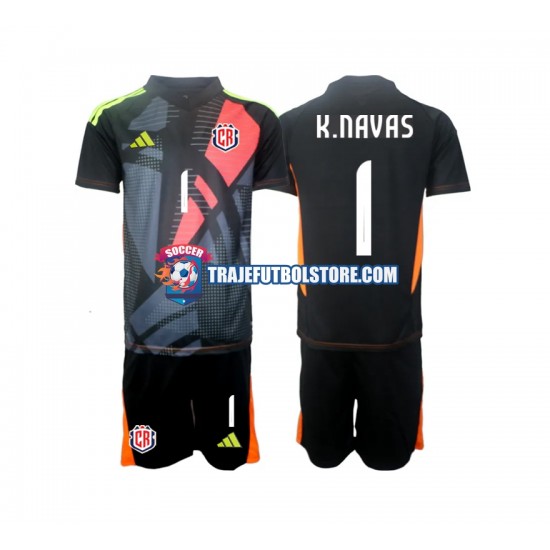 Camiseta 3ª Costa Rica Keylor Navas 1 Portero Niño 2024 Manga Corta
