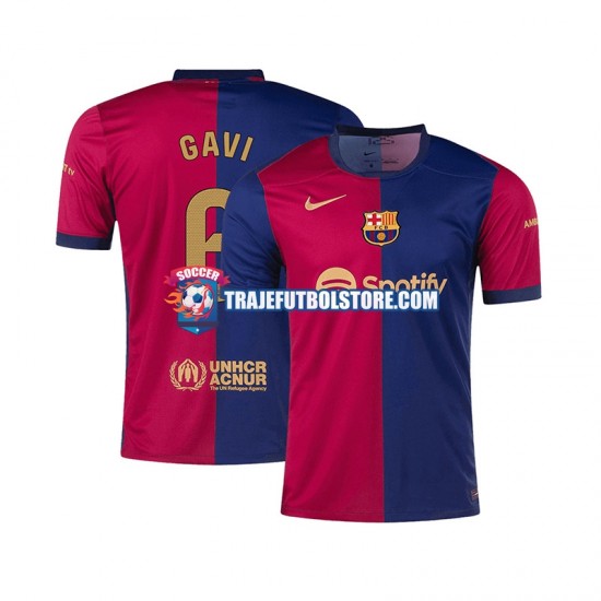 Camiseta 1ª FC Barcelona GAVI 6 Hombre 2024-2025 Manga Corta