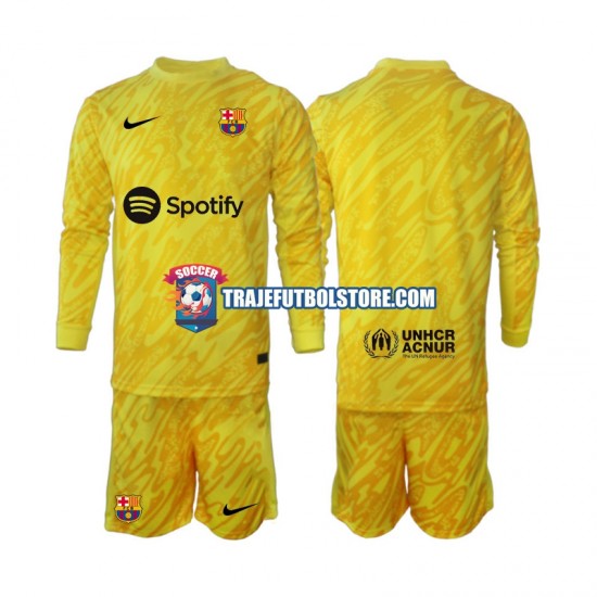 Camiseta 2ª FC Barcelona Portero Niño 2024-2025 ML