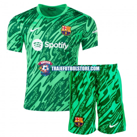 Camiseta 1ª FC Barcelona Portero Niño 2024-2025 Manga Corta
