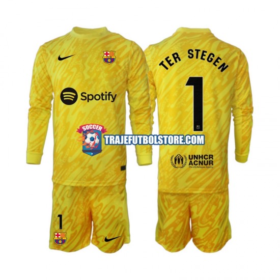Camiseta 2ª FC Barcelona Ter Stegen 1 Portero Niño 2024-2025 ML