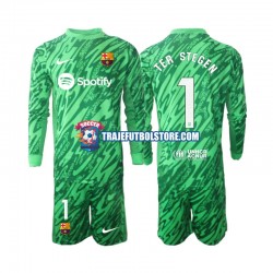 Camiseta 1ª FC Barcelona Ter Stegen 1 Portero Niño 2024-2025 ML