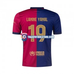 Camiseta 1ª FC Barcelona UCL Font Lamine Yamal 19 Hombre 2024-2025 Manga Corta