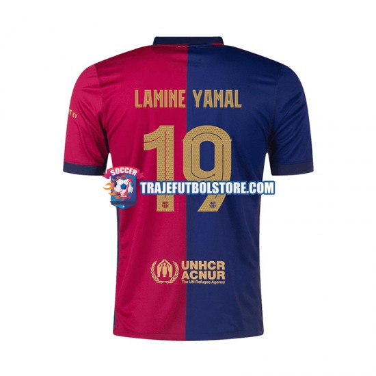 Camiseta 1ª FC Barcelona UCL Font Lamine Yamal 19 Hombre 2024-2025 Manga Corta