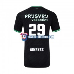Camiseta 2ª Feyenoord Rotterdam Santiago Gimenez 29 Hombre 2024-2025 Manga Corta