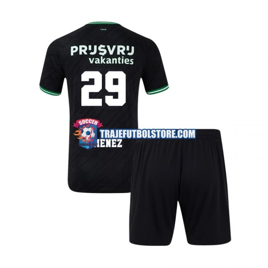 Camiseta 2ª Feyenoord Rotterdam Santiago Gimenez 29 Niño 2024-2025 Manga Corta