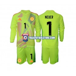 Camiseta 2ª Alemania Manuel Neuer 1 Portero Niño Euro 2024 ML