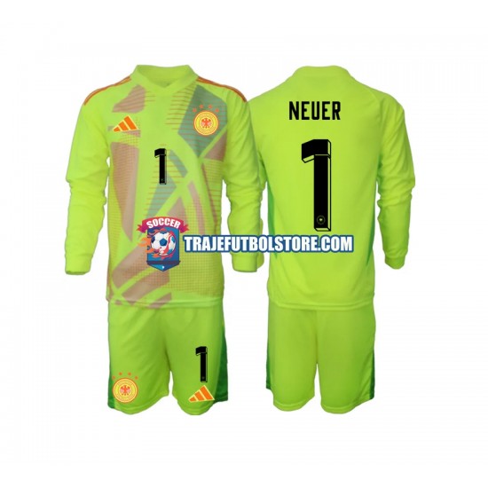 Camiseta 2ª Alemania Manuel Neuer 1 Portero Niño Euro 2024 ML