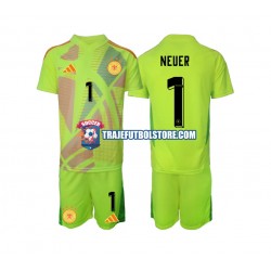 Camiseta 2ª Alemania Manuel Neuer 1 Portero Niño Euro 2024 Manga Corta