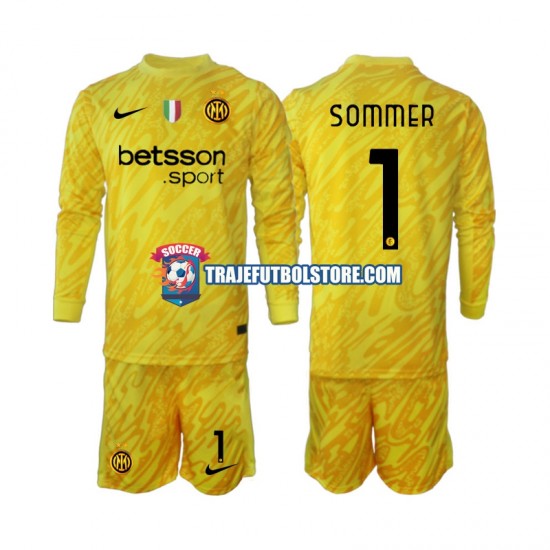 Camiseta 2ª Inter Milan Yann Sommer 1 Portero Niño 2024-2025 ML