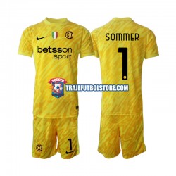 Camiseta 2ª Inter Milan Yann Sommer 1 Portero Niño 2024-2025 Manga Corta