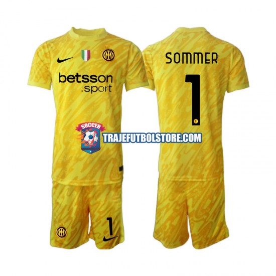 Camiseta 2ª Inter Milan Yann Sommer 1 Portero Niño 2024-2025 Manga Corta