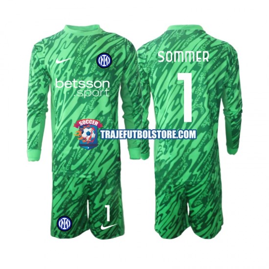 Camiseta 1ª Inter Milan Yann Sommer 1 Portero Niño 2024-2025 ML
