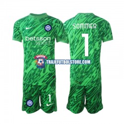 Camiseta 1ª Inter Milan Yann Sommer 1 Portero Niño 2024-2025 Manga Corta