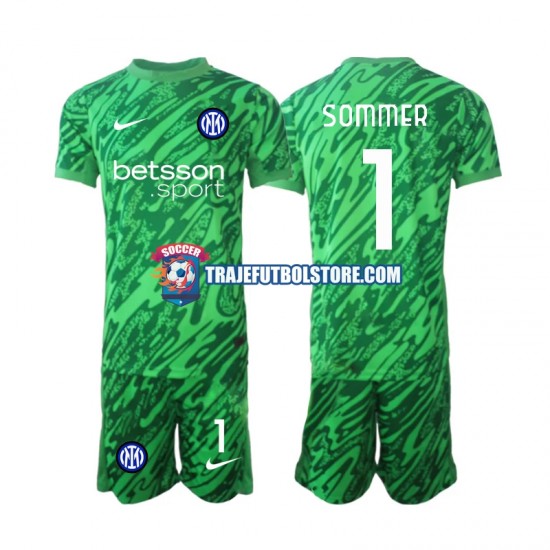 Camiseta 1ª Inter Milan Yann Sommer 1 Portero Niño 2024-2025 Manga Corta
