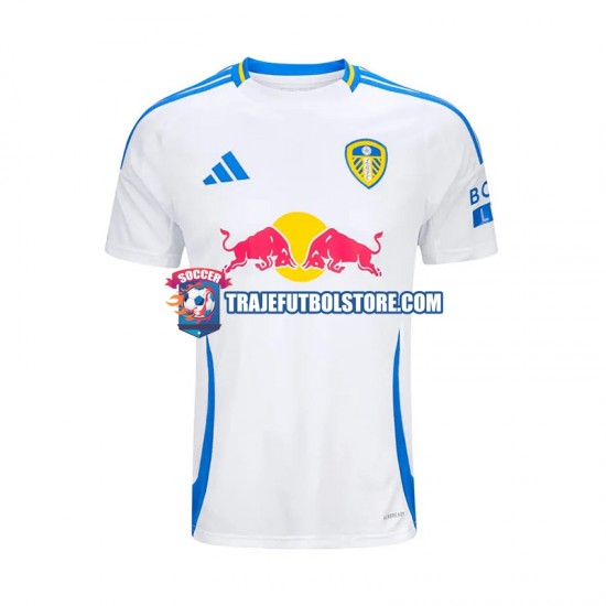 Camiseta 1ª Leeds United Hombre 2024-2025 Manga Corta