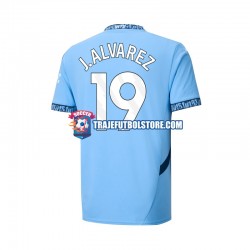 Camiseta 1ª Manchester City Julian Alvarez 19 Hombre 2024-2025 Manga Corta