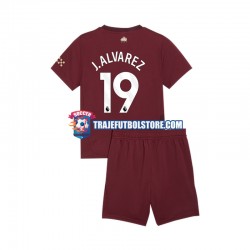 Camiseta 3ª Manchester City Julian Alvarez 19 Niño 2024-2025 Manga Corta