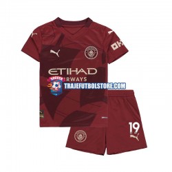 Camiseta 3ª Manchester City Julian Alvarez 19 Niño 2024-2025 Manga Corta