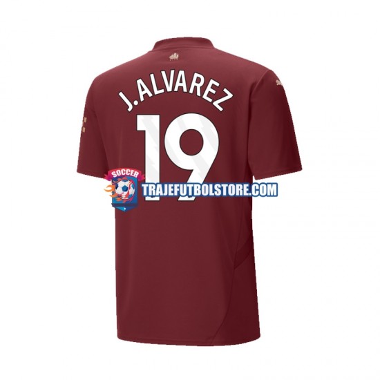 Camiseta 3ª Manchester City Julian Alvarez 19 Hombre 2024-2025 Manga Corta