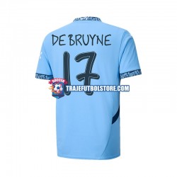 Camiseta 1ª Manchester City UCL Font DE BRUYNE 17 Hombre 2024-2025 Manga Corta