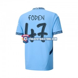 Camiseta 1ª Manchester City UCL Font FODEN 47 Hombre 2024-2025 Manga Corta